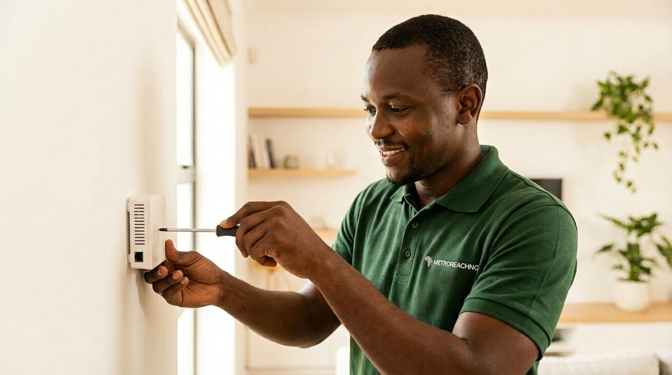 Professional fibre installation
